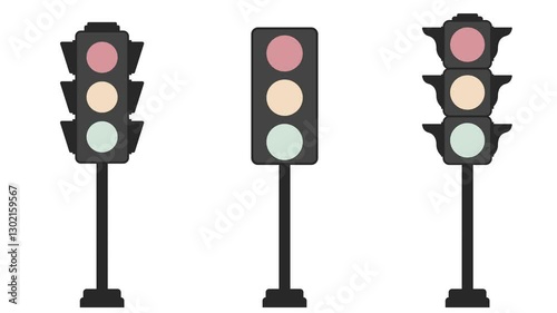 traffic light red green yellow animation looping icon