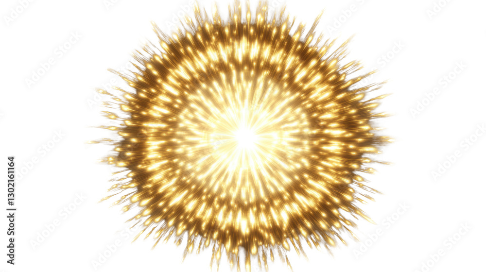 Fototapeta premium golden christmas decoration isolated on white background 