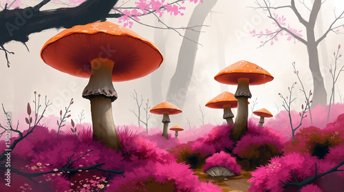 mushrooms in the forest
