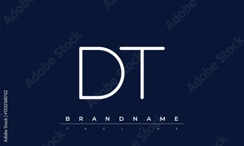 D, T logo design. DT  creative Monogram Logo. This logo design is the process of creating a visual symbol that represents a brand, company, or individual.