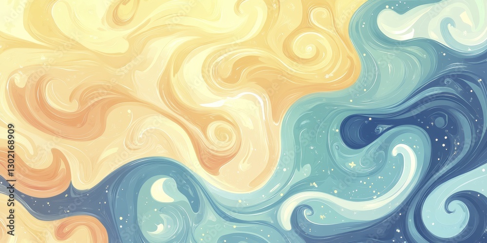 Abstract Swirling Ocean and Sand Art: A mesmerizing blend of colors and textures Abstract Swirling Ocean and Sand Art: A mesmerizing blend of colors and textures