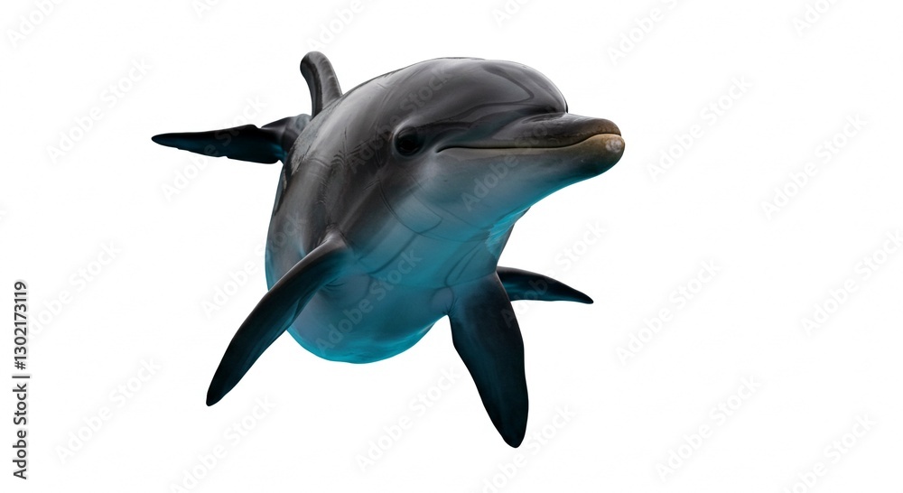 Obraz premium Bottlenose Dolphin Underwater Close Up Ocean Mammal Wildlife Photography