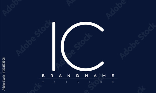 I, C logo design. IC  creative Monogram Logo. This logo design is the process of creating a visual symbol that represents a brand, company, or individual.