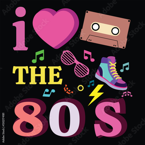 80s Vibe Design Sublimation for Throwback Vintage T-shirts

