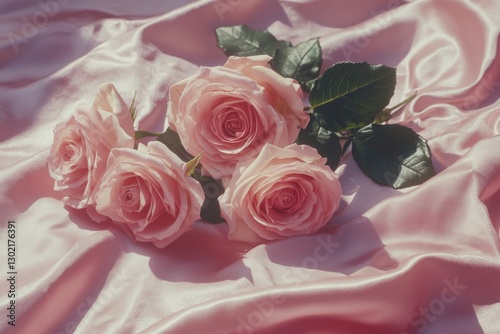 Pink Roses on Pink Cloth
