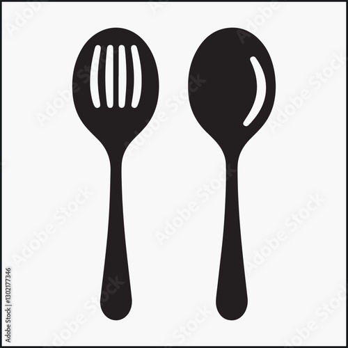 kitchen Spoon and ladle silhouette
