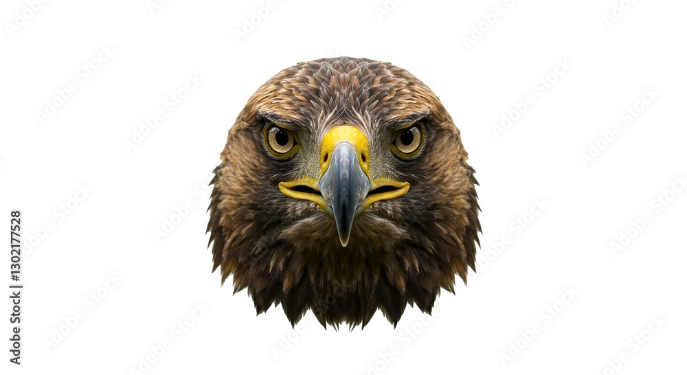Fototapeta premium Majestic Golden Eagle Head Close up Wild Bird of Prey Powerful Feathered Face Wildlife Photography