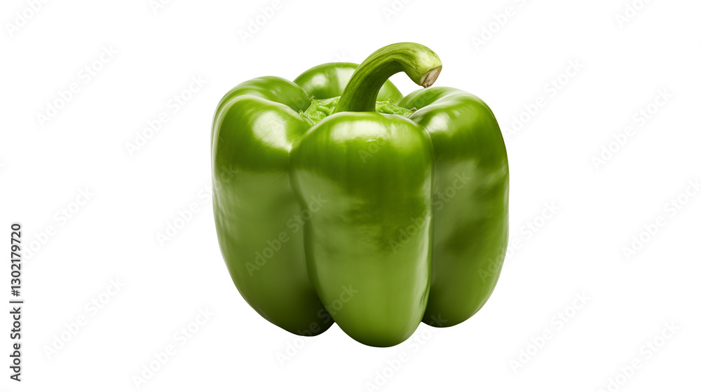 Vibrant Green Bell Pepper on Black Background Fresh Vegetable Vibrant Green Bell Pepper on Black Background Fresh Vegetable