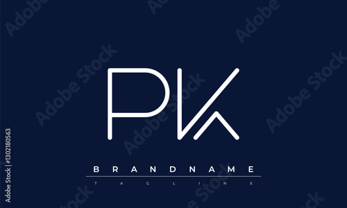 P, K logo design. PK  creative Monogram Logo. This logo design is the process of creating a visual symbol that represents a brand, company, or individual.