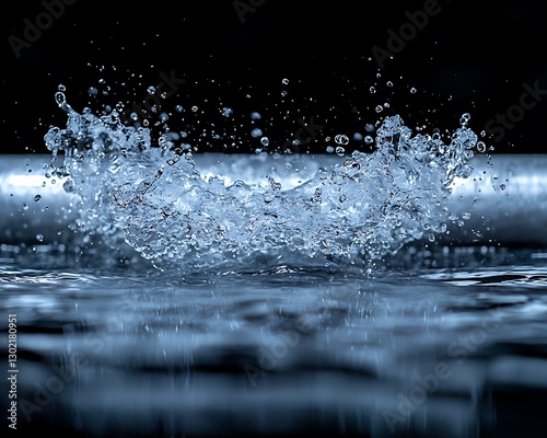 Wallpaper Mural Water splash, dark background, studio shot Torontodigital.ca