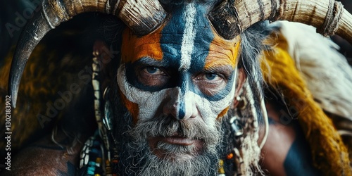 Person with Goat Head Close Up