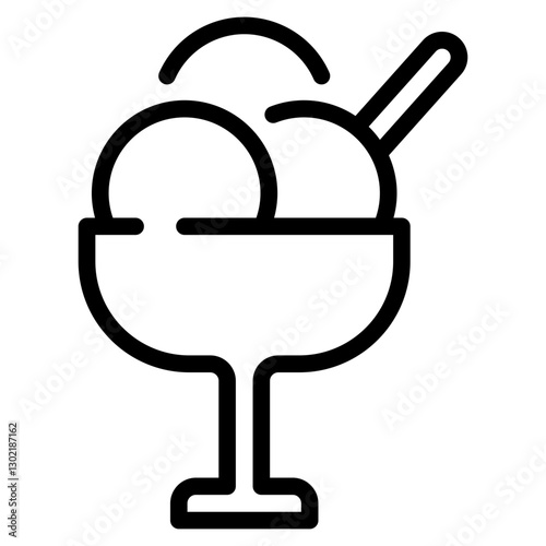 Ice Cream Line Icon