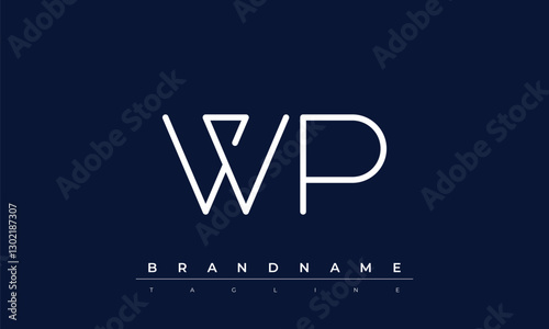 W, P logo design. WP  creative Monogram Logo. This logo design is the process of creating a visual symbol that represents a brand, company, or individual.