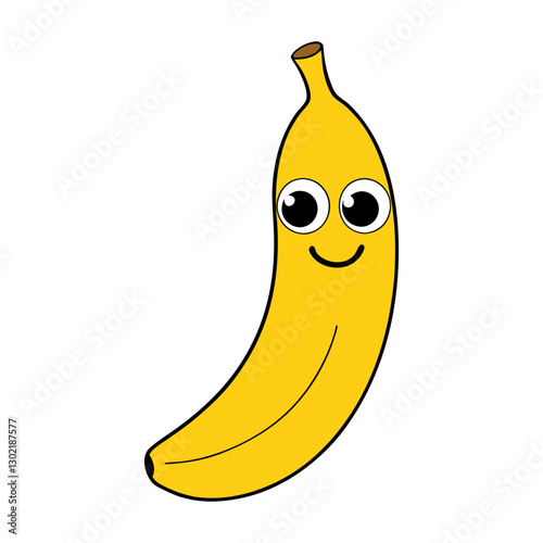 Cute banana cartoon vector