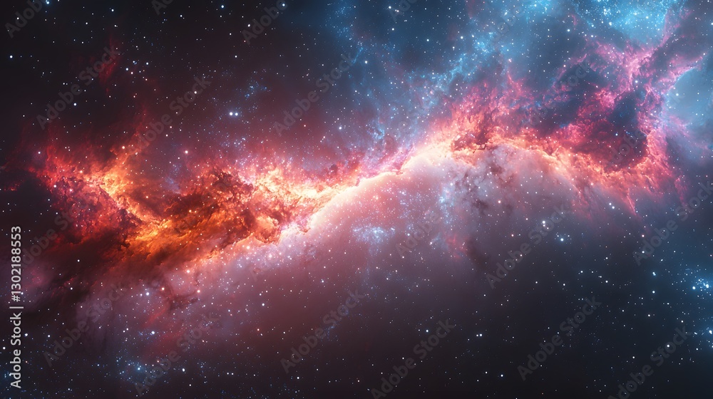 A mesmerizing nebula with bright stars in the background, showcasing the beauty of the universe's cosmic wonders