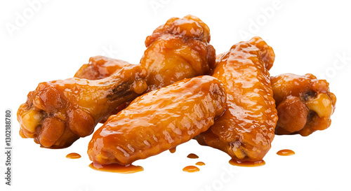 sauce chicken wings isolated on transparent background
