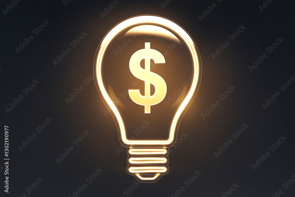 bulb with glowing dollar sign inside of it, financial creativity concept
bulb with glowing dollar sign inside of it, financial creativity concept