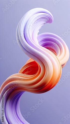 Vibrant Swirls: An abstract composition of swirling, colorful forms, the image captivating with smooth gradients and dynamic movement