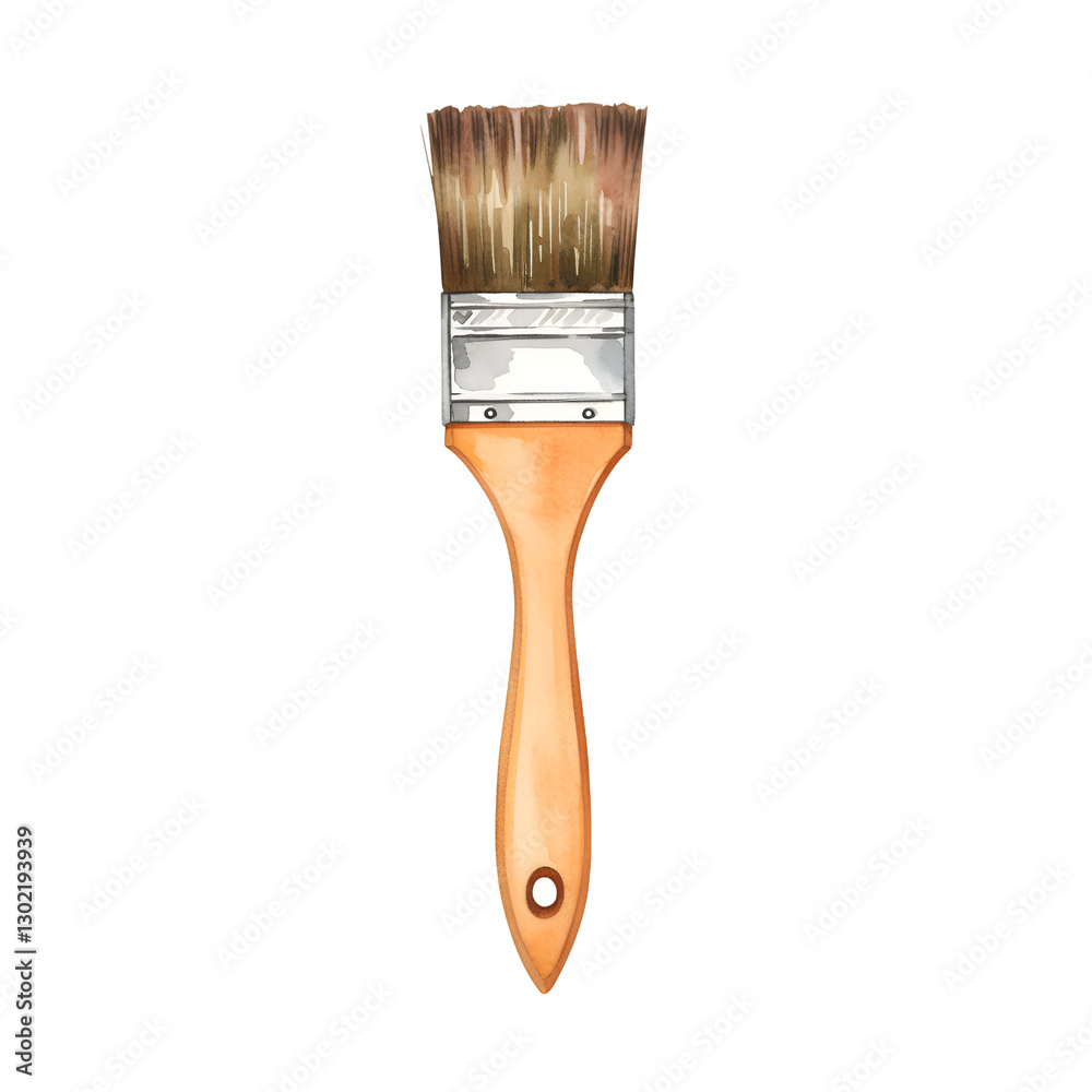 custom made wallpaper toronto digitalWatercolor Paintbrush Artistic Tool Wooden Handle Brown Bristles craft image design object texture
