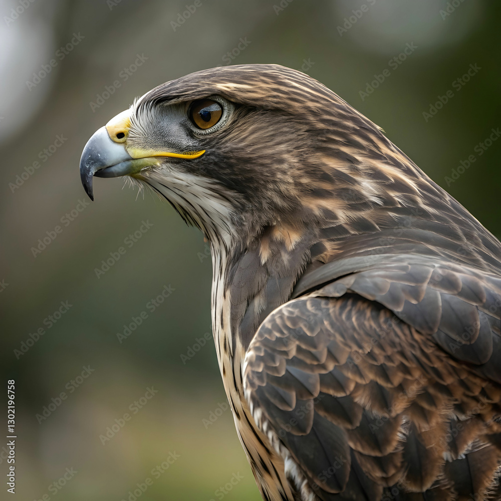 Fototapeta premium beautiful vertical closeup shot of a falcon