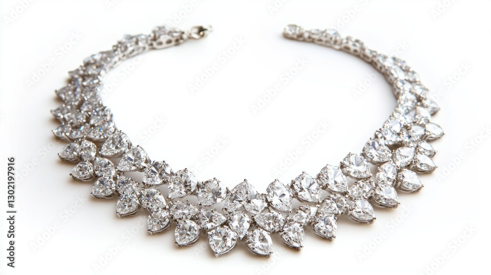 Elegant sparkling necklace with intricate diamond-like design Elegant sparkling necklace with intricate diamond-like design