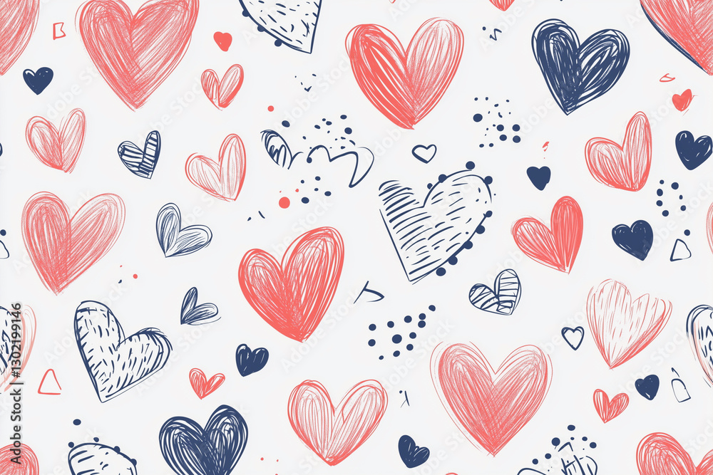 drawing of many hearts in different sizes and colors. The hearts are all over the picture, with some overlapping each other. Scene is one of love and affection drawing of many hearts in different sizes and colors. The hearts are all over the picture, with some overlapping each other. Scene is one of love and affection