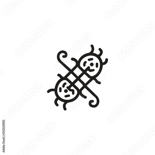 Salmonella bacterium logo template