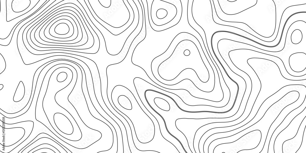 Fototapeta premium Topographic map background geographic line map with elevation assignments. Modern design with White background with topographic wavy pattern design.paper texture Imitation of a geographical map shades