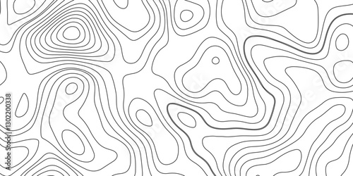 Topographic map background geographic line map with elevation assignments. Modern design with White background with topographic wavy pattern design.paper texture Imitation of a geographical map shades