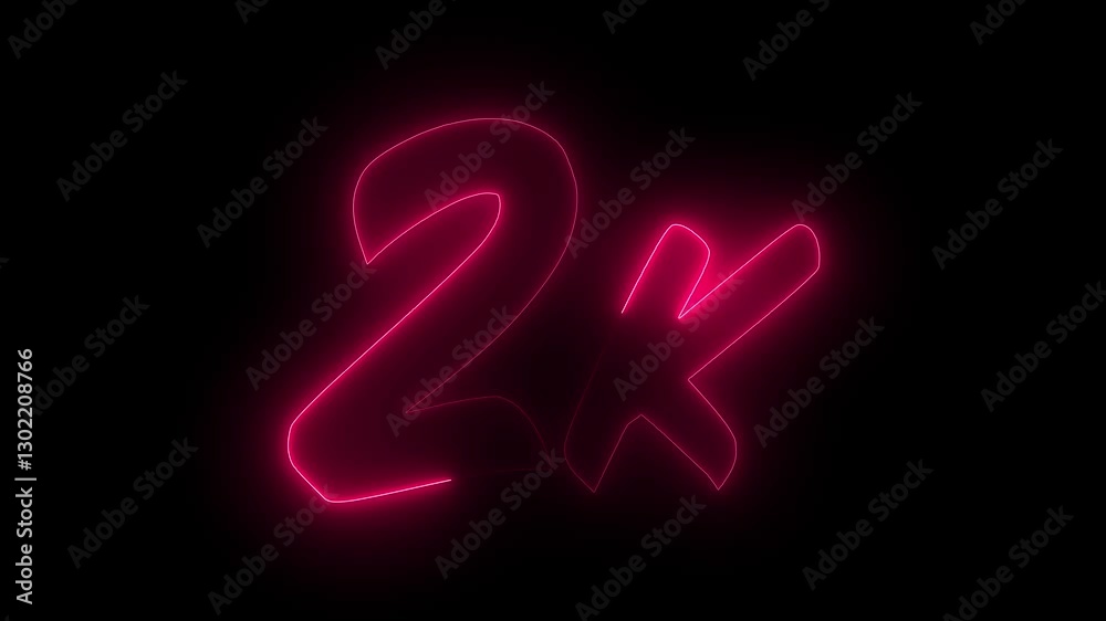 Glowing neon line 2k ,Ultra HD icon isolated on black background. 4K Video motion ,2K followers,2K views. Cheers to 2K,Celebrating Our Community. Glowing neon line 2k ,Ultra HD icon isolated on black background. 4K Video motion ,2K followers,2K views. Cheers to 2K,Celebrating Our Community.