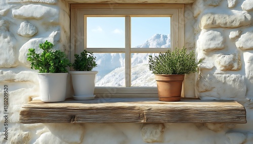 Mountain View Herbs Stone Windowsill