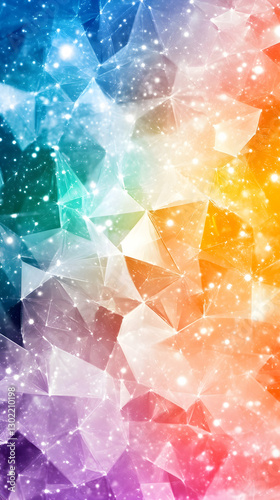 Abstract colorful polygonal space design