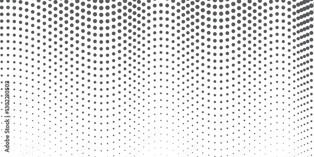 Abstract halftone gray dots gradient on white background, Curved twisted slanting design or waved lines pattern Abstract halftone gray dots gradient on white background, Curved twisted slanting design or waved lines pattern
