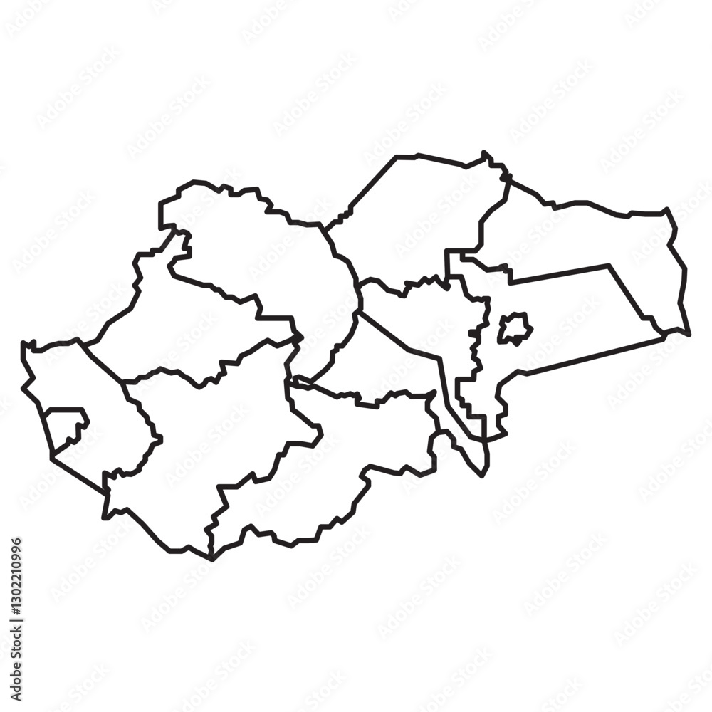 Fototapeta premium jambi map line