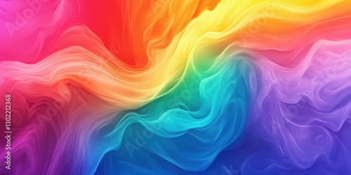 Abstract artwork showcases vibrant colors blending smoothly in a fluid pattern