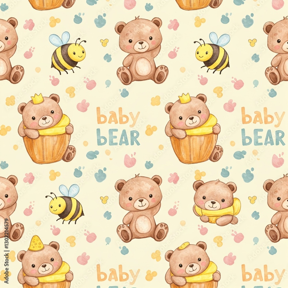 Obraz premium seamless pattern with teddy bears