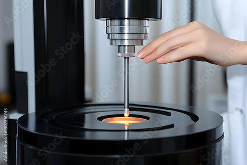 Wallpaper Mural Precision instrument and human hand in a laboratory setting with controlled environment Torontodigital.ca