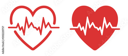 Heart beat icon set. heart beat. Medical heart. Heart beat line icon. Cardiogram line icon. heart, hearts,  icon, vector, symbol. heartbeat, love, medical icons.