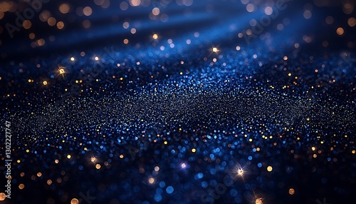 Abstract glittering dark blue background