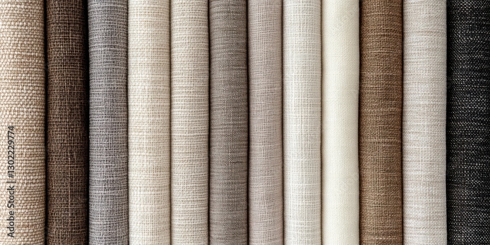 Linen-inspired texture showcasing a variety of natural hues in a horizontal arrangement Linen-inspired texture showcasing a variety of natural hues in a horizontal arrangement