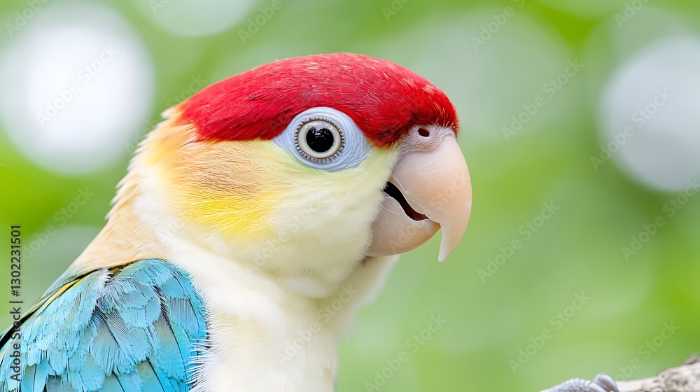 Vibrant parrot close-up in tropical habitat Vibrant parrot close-up in tropical habitat