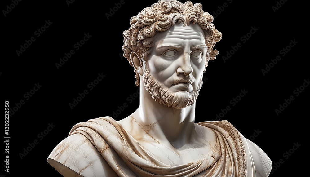 Obraz premium classical bust sculptures depicting ancient Greek and Roman art 