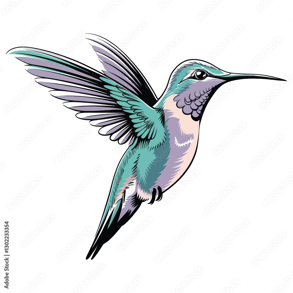 Fototapeta premium Elegant Hummingbird in Flight.
