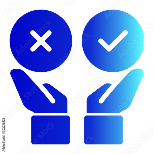 Decision Making Icon Solid Gradient Style