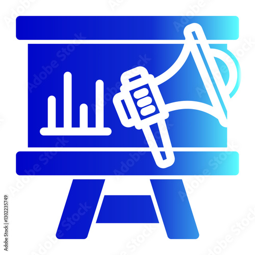 Marketing Plan Icon Solid Gradient Style