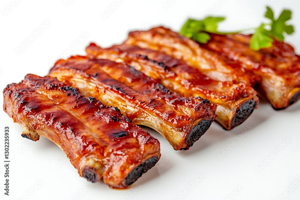 Grilled beef steaks on a barbecue grill with flames on background Grilled beef steaks on a barbecue grill with flames on background