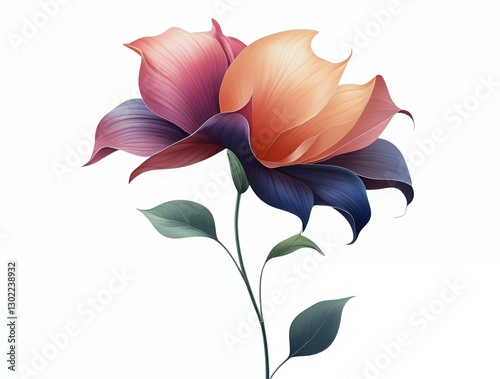 Flower with softly curved petals and elegant layering
