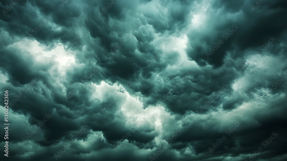 Obraz premium Dramatic Stormy Clouds Rolling in Moody Atmospheric Setting