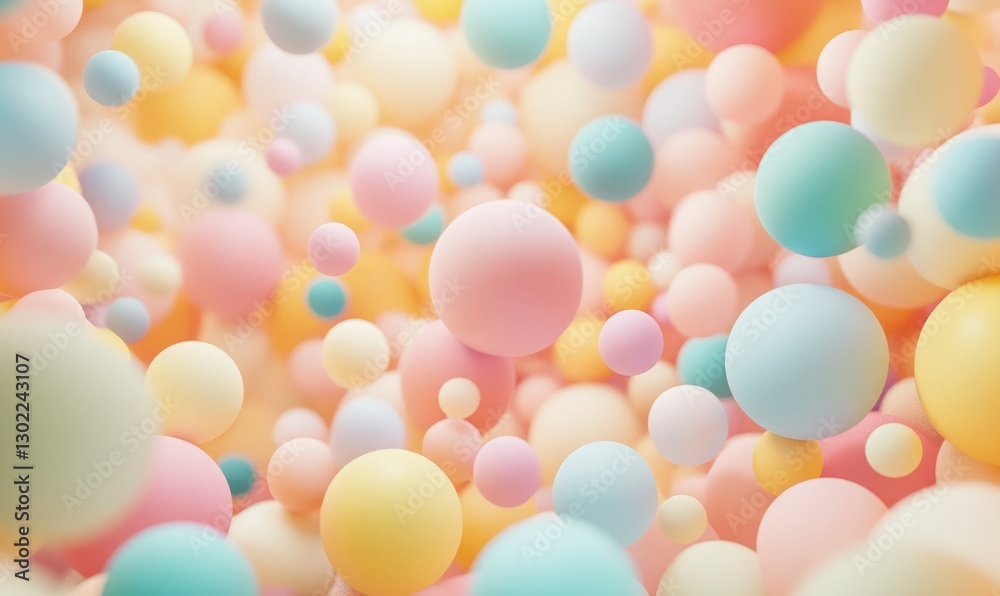 background of pastel-colored spheres and balls, creating an abstract pattern with soft colors and shapes background of pastel-colored spheres and balls, creating an abstract pattern with soft colors and shapes