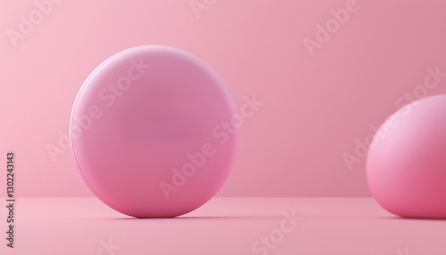A serene composition featuring soft pink shapes on a gentle background, highlighting minimalism and elegance in design. Perfect for modern aesthetics.